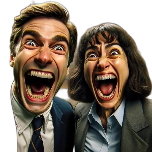 photorealistic, two, professionals, one transparent PNG cut-out