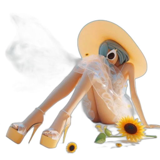 mask, dress, flower, hat transparent PNG cut-out