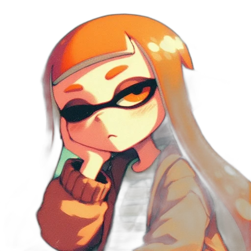 jacket, mask, staff, weapon transparent PNG cut-out