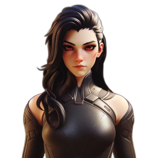 face, dress, concept art, comic book art transparent PNG cut-out