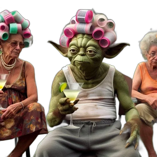 photorealistic, concept art, 3d render, yoda transparent PNG cut-out