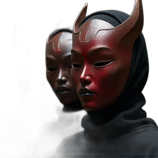 mask, face, crown, concept art transparent PNG cut-out