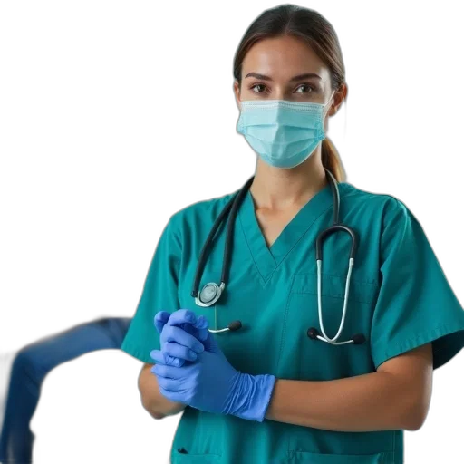 staff, mask, healthcare, professional transparent PNG cut-out