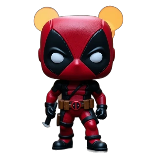 comic book art, deadpool, funko, pop transparent PNG cut-out