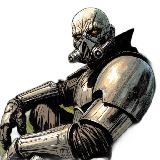 robot, mask, concept art, comic book art transparent PNG cut-out