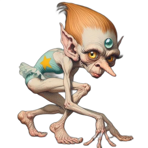 creature, animal, face, staff transparent PNG cut-out