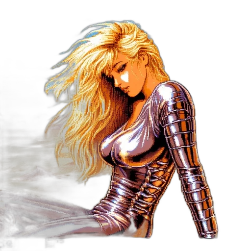 sword, robot, fantasy art, comic book art transparent PNG cut-out