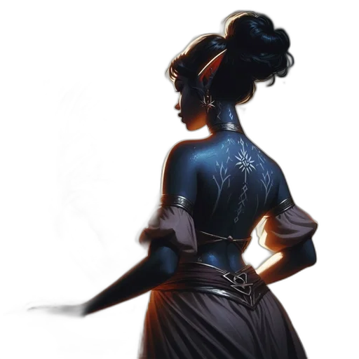 dress, staff, sword, crown transparent PNG cut-out