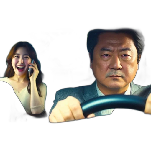 car, face, concept art, photorealistic transparent PNG cut-out