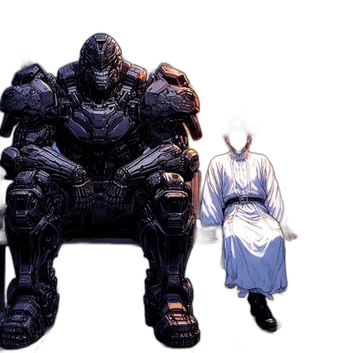 robot, weapon, dress, concept art transparent PNG cut-out