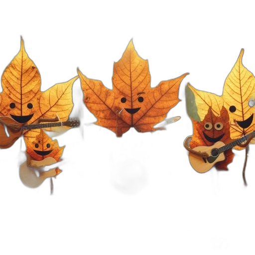 mask, 3d render, leaf, band transparent PNG cut-out