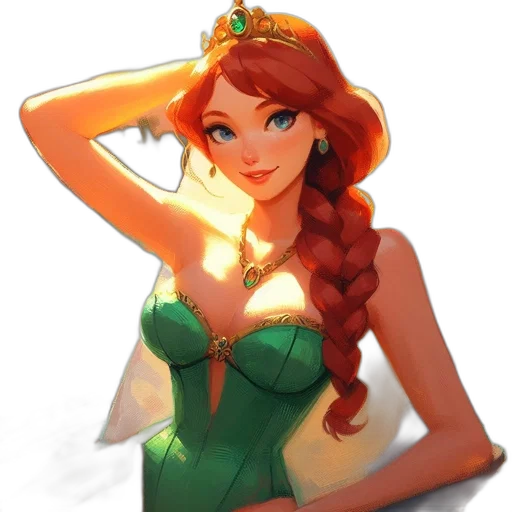 crown, dress, jewelry, fantasy art transparent PNG cut-out