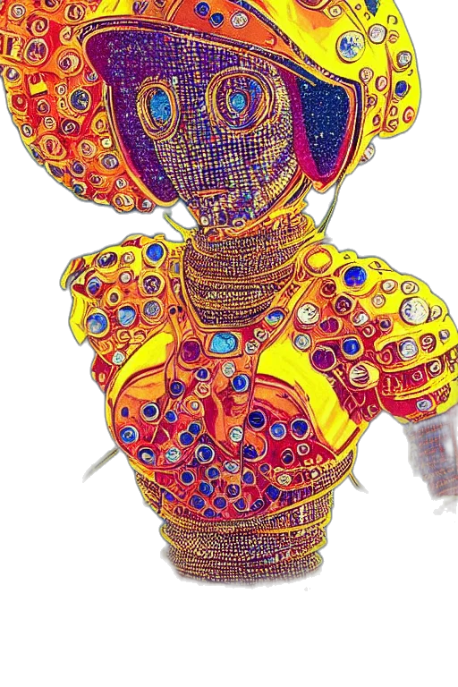 robot, jewelry, mask, crown transparent PNG cut-out