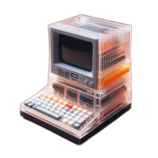 robot, furniture, cyberpunk, vaporwave transparent PNG cut-out