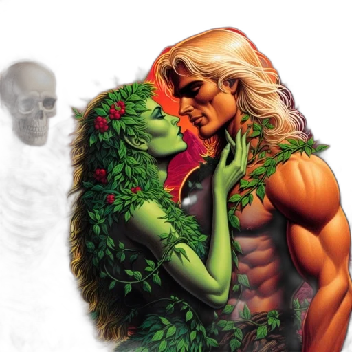 comic book art, concept art, fantasy art, two transparent PNG cut-out