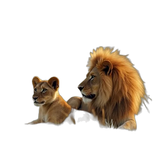 animal, crown, 3d render, photorealistic transparent PNG cut-out
