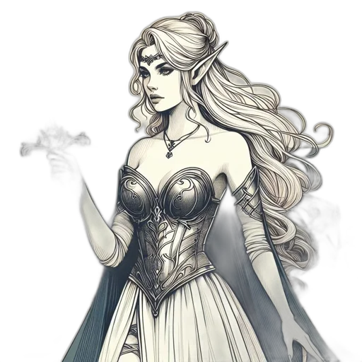 dress, crown, fantasy art, concept art transparent PNG cut-out