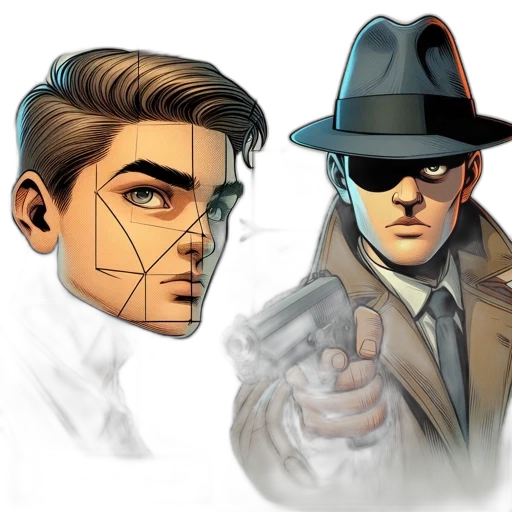 comic book art, concept art, cartoon, pixel art transparent PNG cut-out