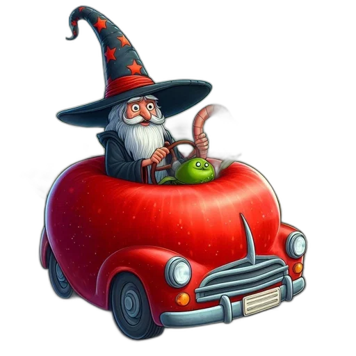 car, concept art, 3d render, fantasy art transparent PNG cut-out