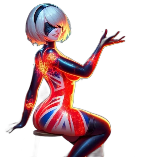 robot, dress, concept art, cyberpunk transparent PNG cut-out