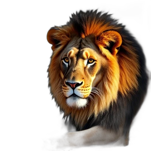 animal, crown, photorealistic, fantasy art transparent PNG cut-out
