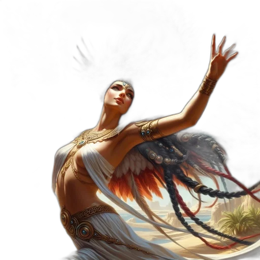 dragon, dress, fantasy art, concept art transparent PNG cut-out