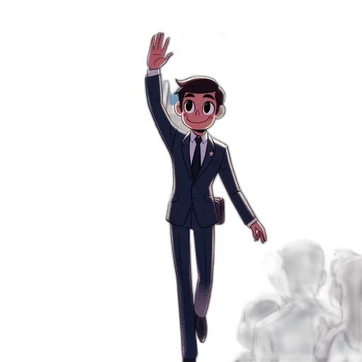 staff, robot, creature, jacket transparent PNG cut-out