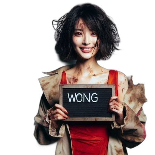 woman, stands, before, height transparent PNG cut-out