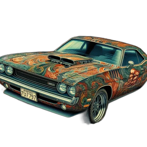 car, photorealistic, concept art, comic book art transparent PNG cut-out