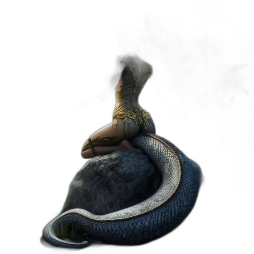 dragon, hat, crown, staff transparent PNG cut-out