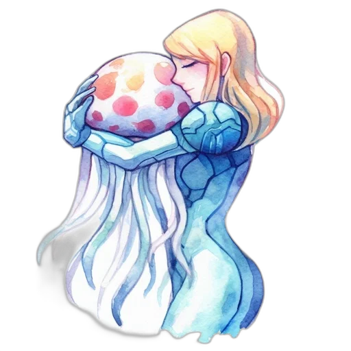 dress, mask, flower, watercolor transparent PNG cut-out