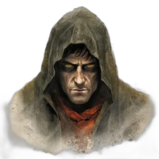 face, jacket, mask, staff transparent PNG cut-out