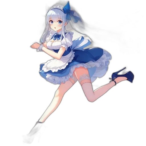 dress, staff, weapon, robot transparent PNG cut-out