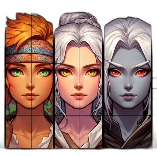 face, staff, mask, fantasy art transparent PNG cut-out
