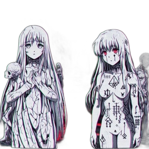 dress, concept art, anime, pixel art transparent PNG cut-out