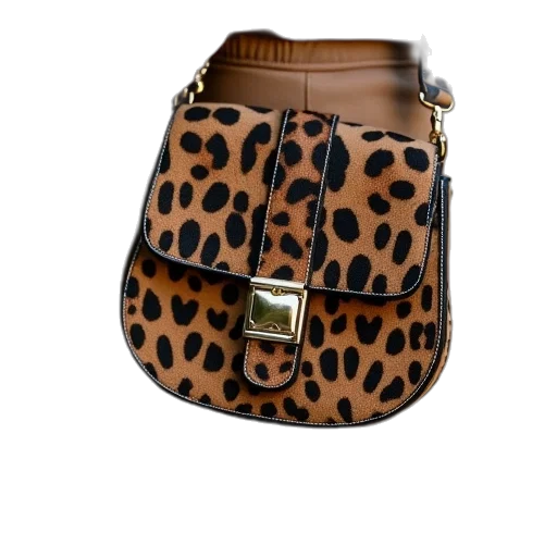 leopard, belt, bag transparent PNG cut-out
