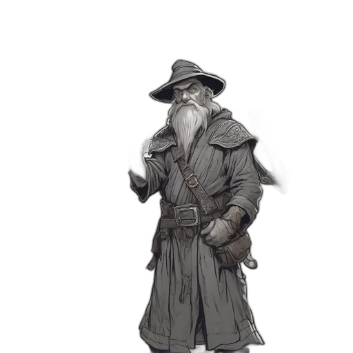 staff, jacket, hat, dragon transparent PNG cut-out