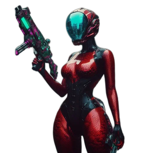 robot, weapon, dress, concept art transparent PNG cut-out