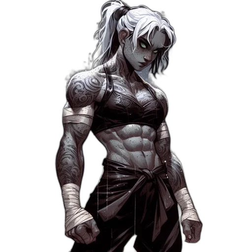 comic book art, concept art, fantasy art, cyberpunk transparent PNG cut-out
