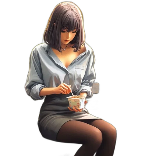 dress, food, concept art, photorealistic transparent PNG cut-out