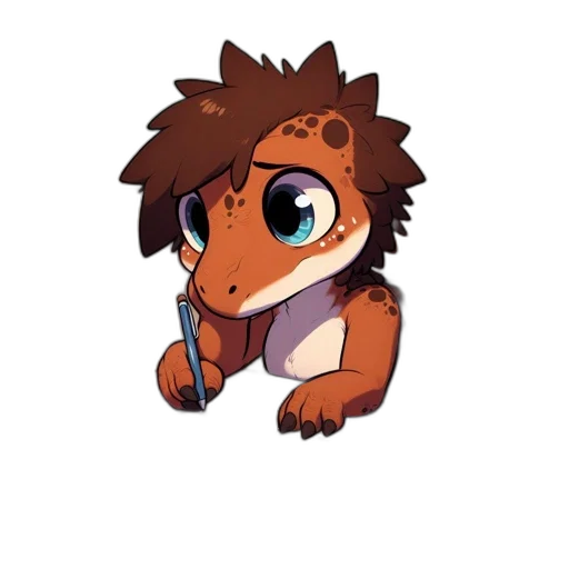 dragon, staff, animal, creature transparent PNG cut-out