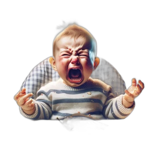 face, baby, tantrum, sits transparent PNG cut-out