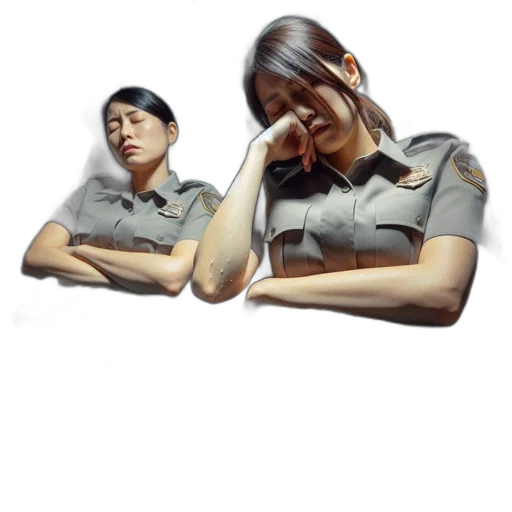 staff, face, mask, photorealistic transparent PNG cut-out