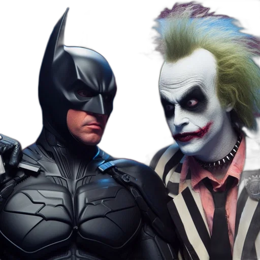 comic book art, concept art, two, figures transparent PNG cut-out