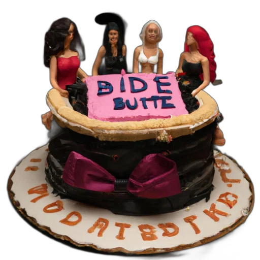 3d render, unconventional, birthday, cake transparent PNG cut-out