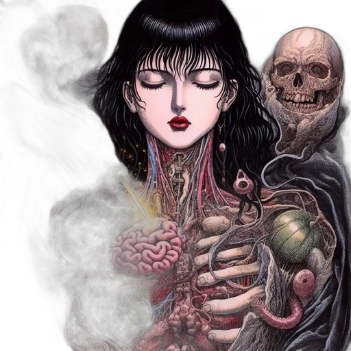 comic book art, concept art, fantasy art, cyberpunk transparent PNG cut-out