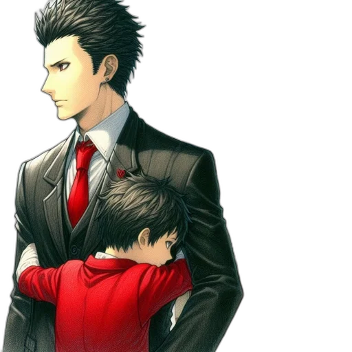 red, two, men, one transparent PNG cut-out