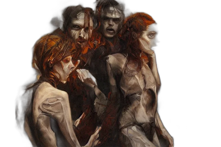 concept art, fantasy art, photorealistic, oil painting transparent PNG cut-out