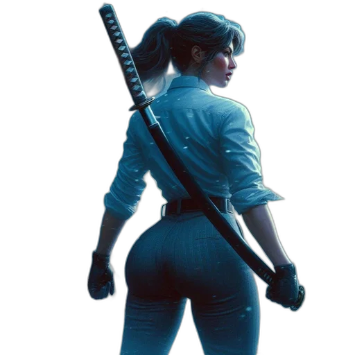 weapon, staff, sword, jacket transparent PNG cut-out