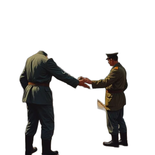 staff, jacket, weapon, hat transparent PNG cut-out